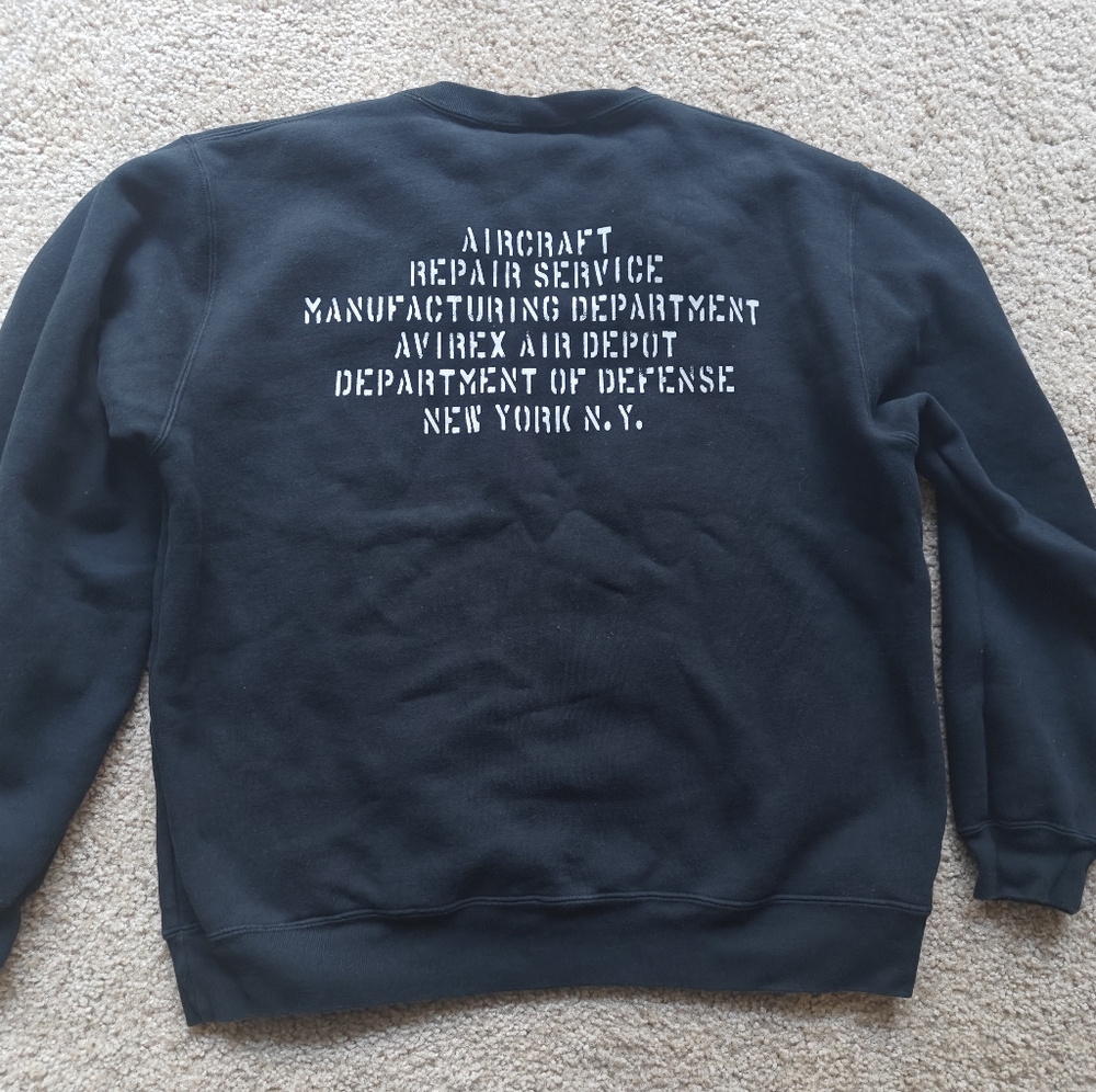 AVIREX Sweatshirt Japanese version. Air Force Department